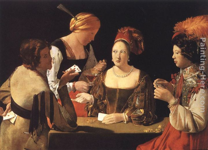 Cheater with the Ace of Diamonds painting - Georges de La Tour Cheater with the Ace of Diamonds art painting